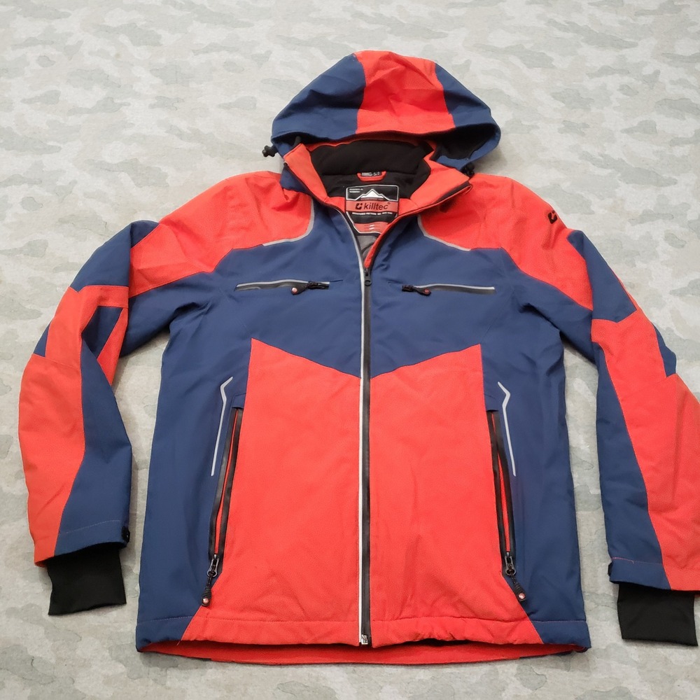 Killtec Jacket Mens Small Blue Waterproof Full Zip Hooded Ski Snowboard Outdoors